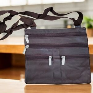 Marshal soft leather cross-body bag!